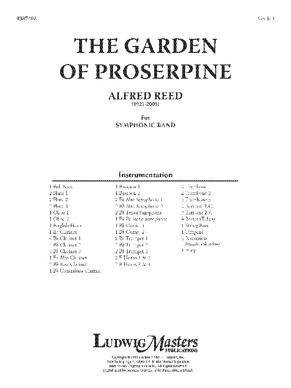 The Garden Of Proserpine (c/b)