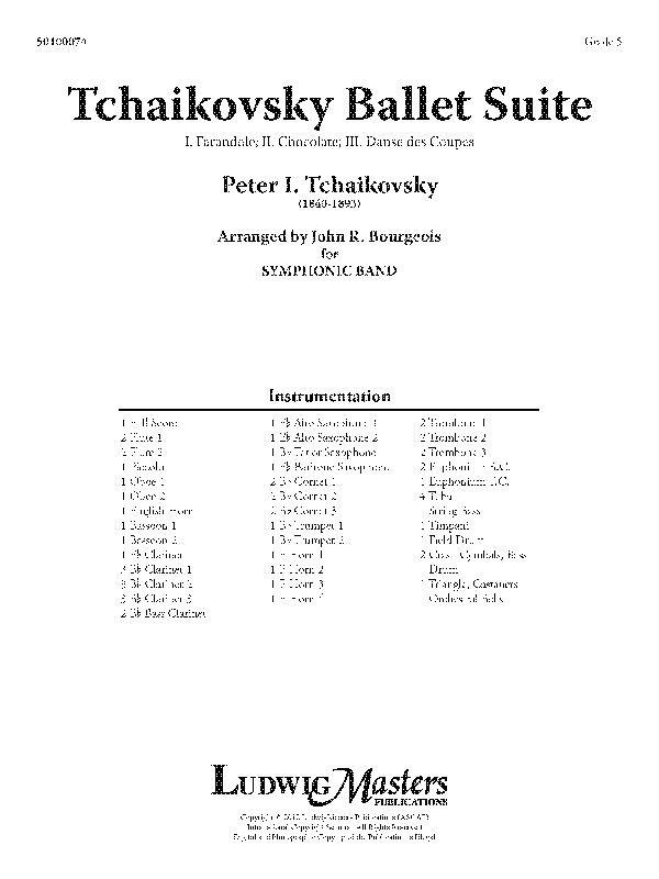 Tchaikovsky Ballet Suite (c/b sc)