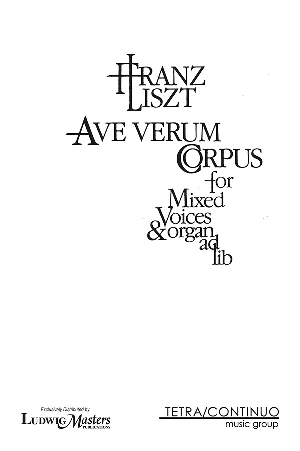 Ave Verum Corpus, S. 44  SATB