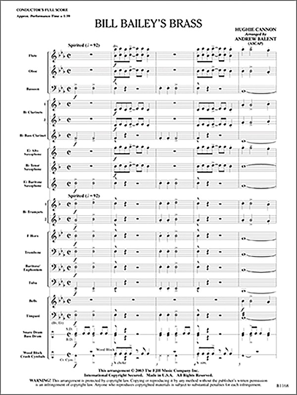 Bill Bailey's Brass (c/b score)