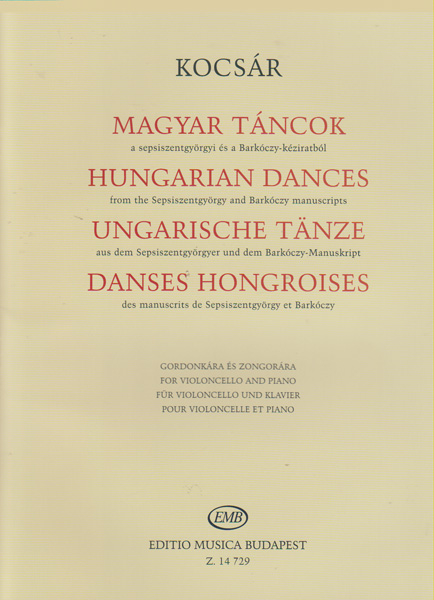 Ungarische Tänze für Violoncello