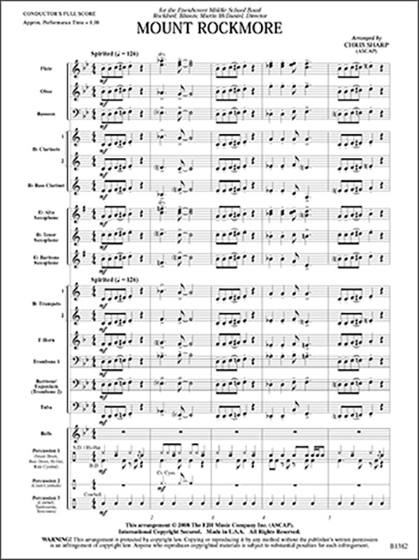 Mount Rockmore (c/b score)