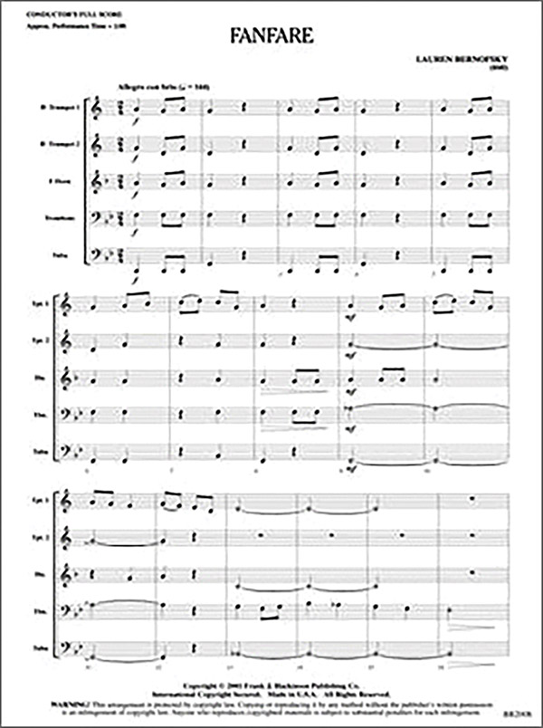 Fanfare (b/e score)