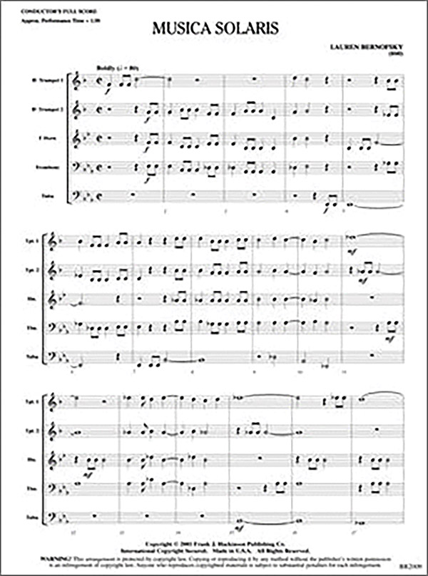 Musica Solaris (b/e score)