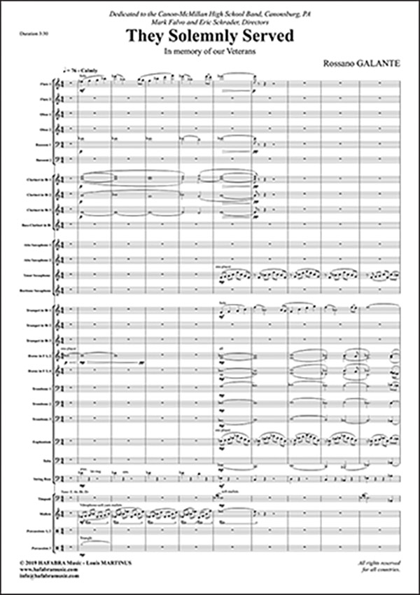 They Solemnly Served (c/b score)