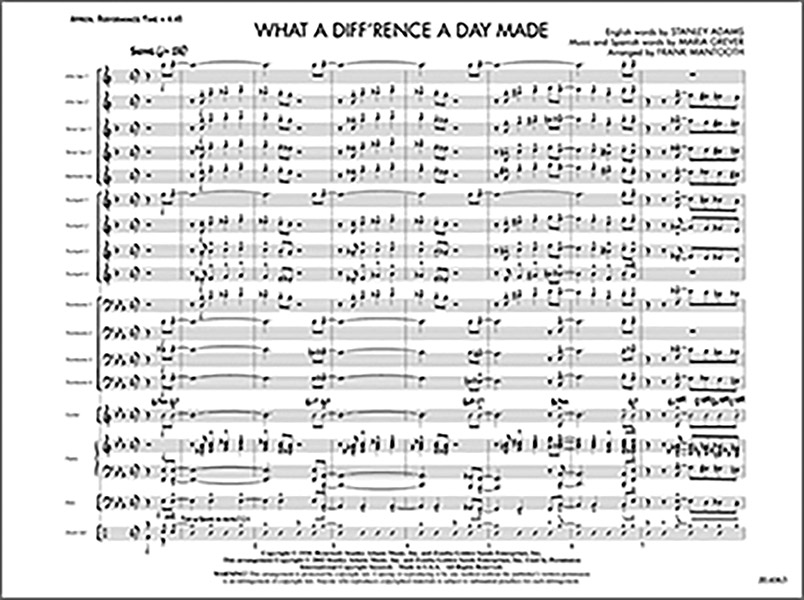 What a Diff'rence a Day Made (j/e score)