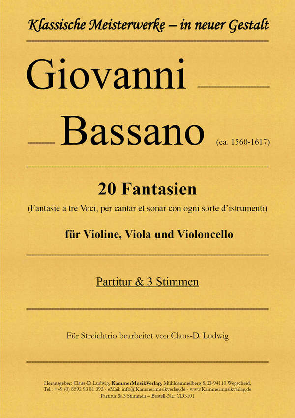 20 Fantasien für Streichtrio