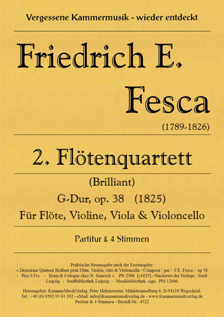 Flötenquartett G-Dur Nr.2 op. 38
