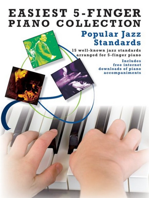 Jazz Standards for 5-finger piano (with text)