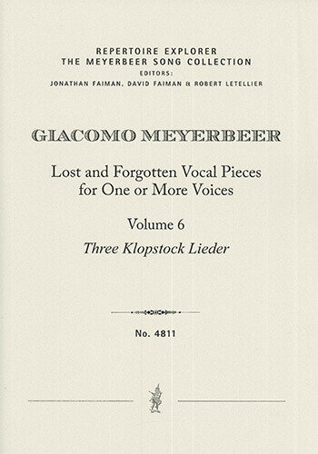 Lost and Forgotten Vocal Pieces Vol.6: Three Klopstock Lieder