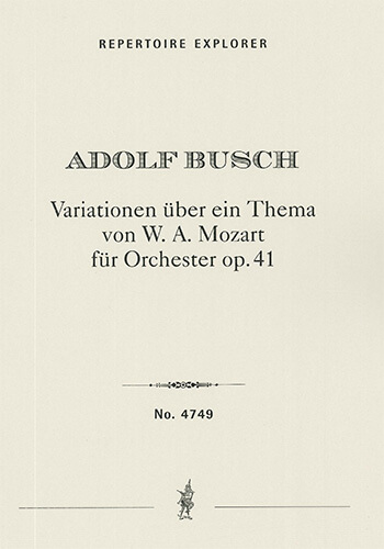 Variationen über ein Thema von W. A. Mozart für Orchester op. 41, edited by Jürgen Schaarwächter