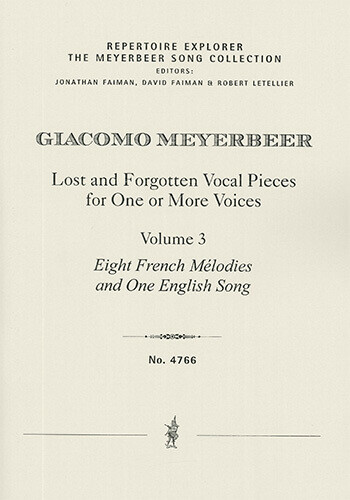 Lost and Forgotten Vocal Pieces Vol.3: Eight French Mélodies and One English Song