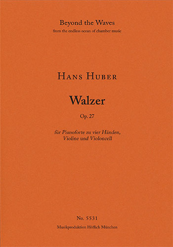 Waltz for Pianoforte for four hands, Violin and Violoncello Op. 27 (2 piano performance scores & 2 p