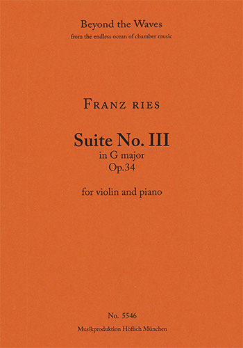 Suite No. 3 in G major for violin & piano Op. 34 (ed. By G. Saenger /  (Piano performance score & pa