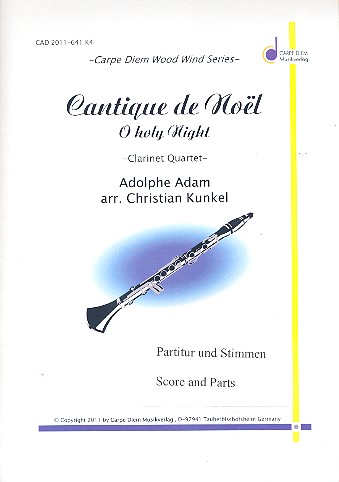Cantique de Noel for 4 clarinets