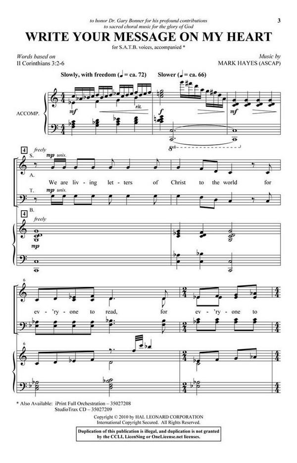 Write Your Message on My Heart