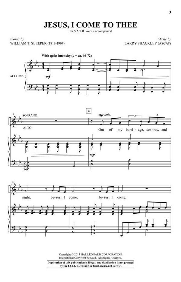 Jesus, I Come to Thee