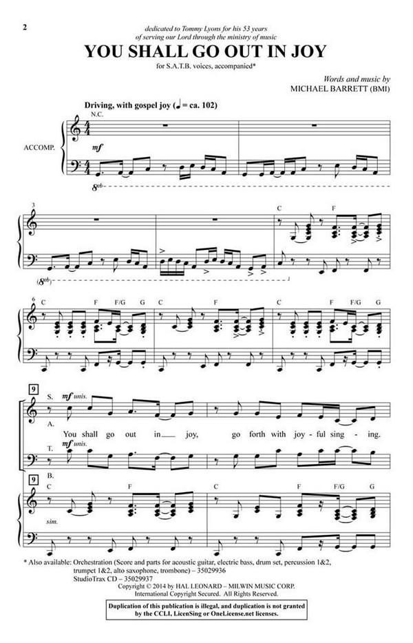 You Shall Go Out in Joy