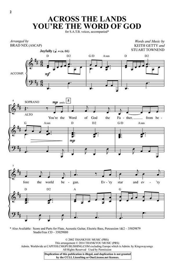 Across the Lands You're the Word of God