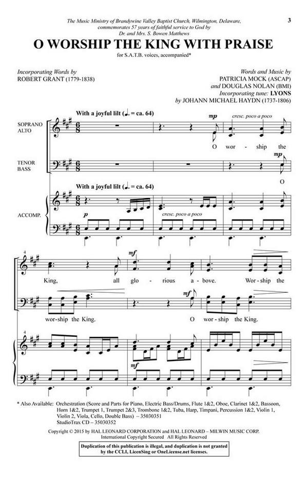 O Worship the King with Praise