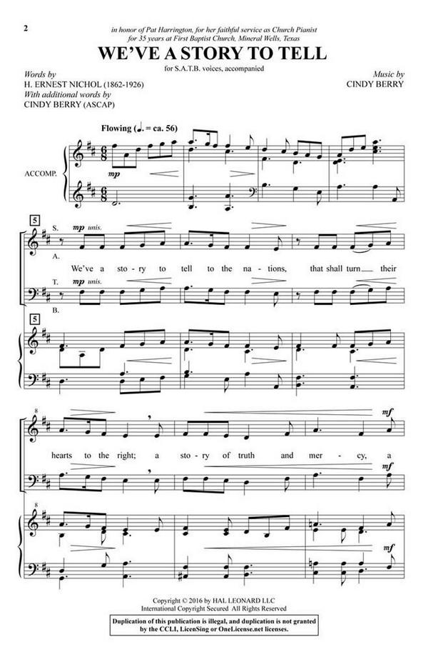 We've a Story to Tell