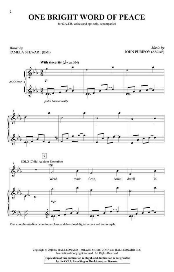 One Bright Word of Peace