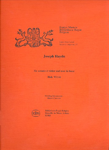 6 Sonates hob.VI nos.1-6