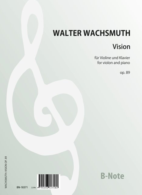 Vision für Violine und Klavier op.89