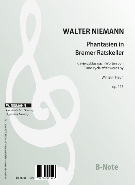 Phantasien im Bremer Ratskeller für Klavier op.113