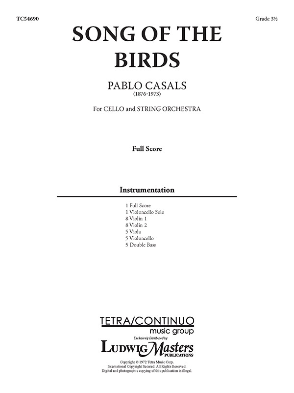 Song of the Birds (cell/strings score)