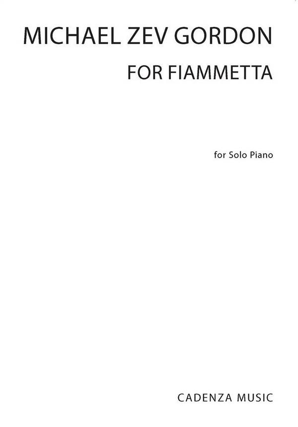 For Fiammetta - A Love Song for Piano