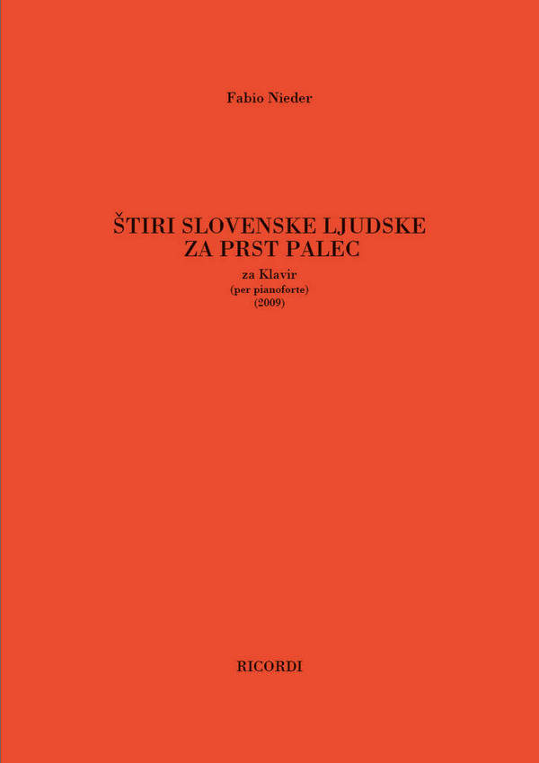 Stiri slovenske ljudske za prst palec