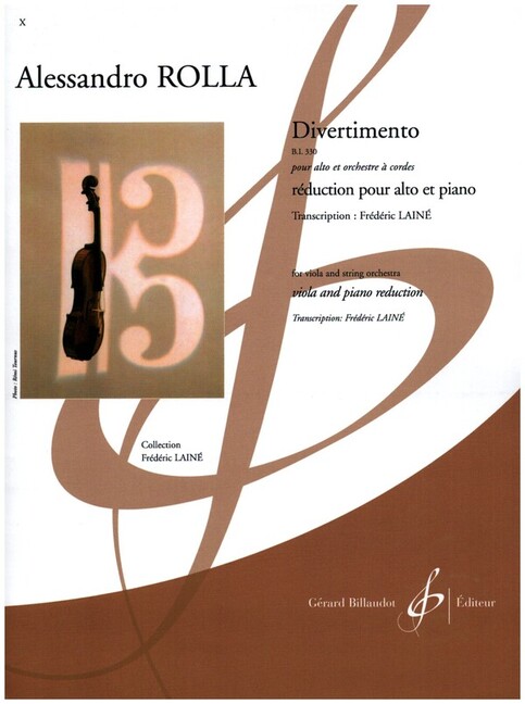 Divertimento B.I. 330 pour alto et orchestre à cordes