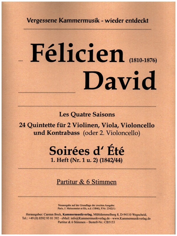 Soirées d' Été Band 1 (Nr.1 und 2)