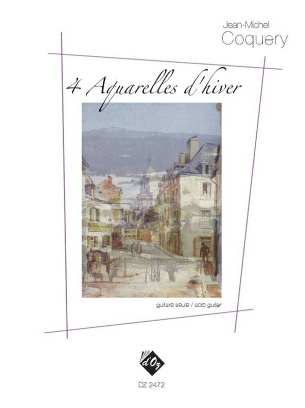4 aquarelles d'hiver