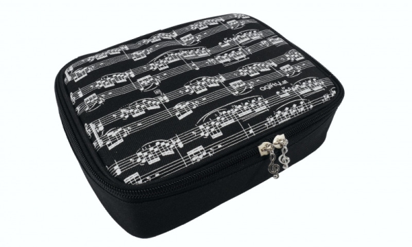 Stiftetui Notenzeilen schwarz/weiß 'Maxi'