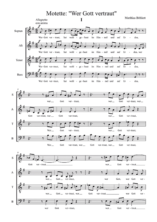 Wer Gott vertraut - Motette