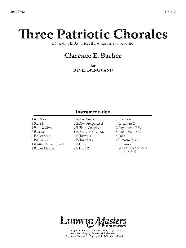 Three Patriotic Chorales (c/b sc)