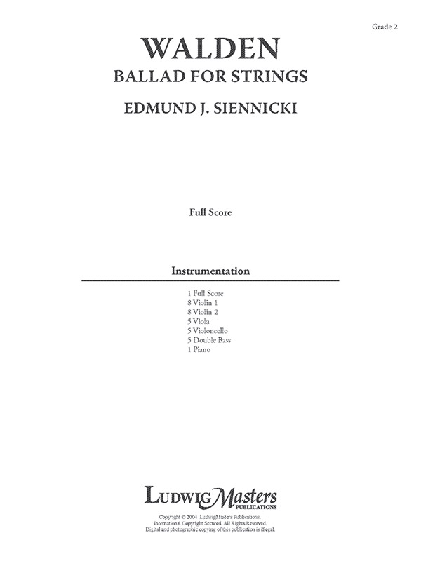 Walden: Ballad for Strings (s/o sc)