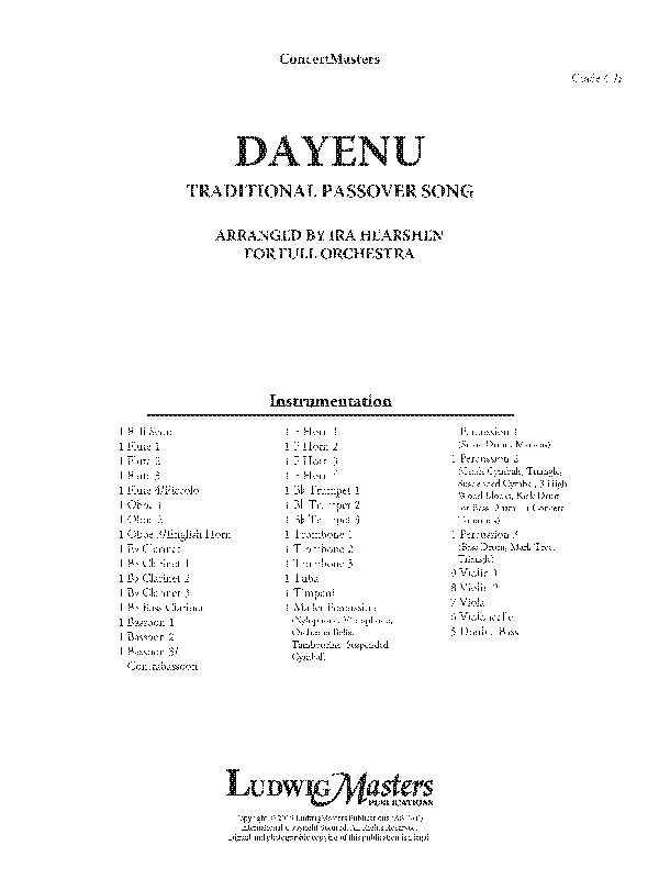 Dayenu (f/o sc)