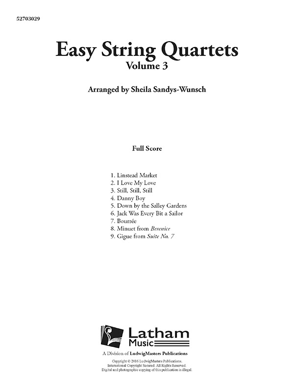 Easy String Quartets, Vol. 3 (sc)