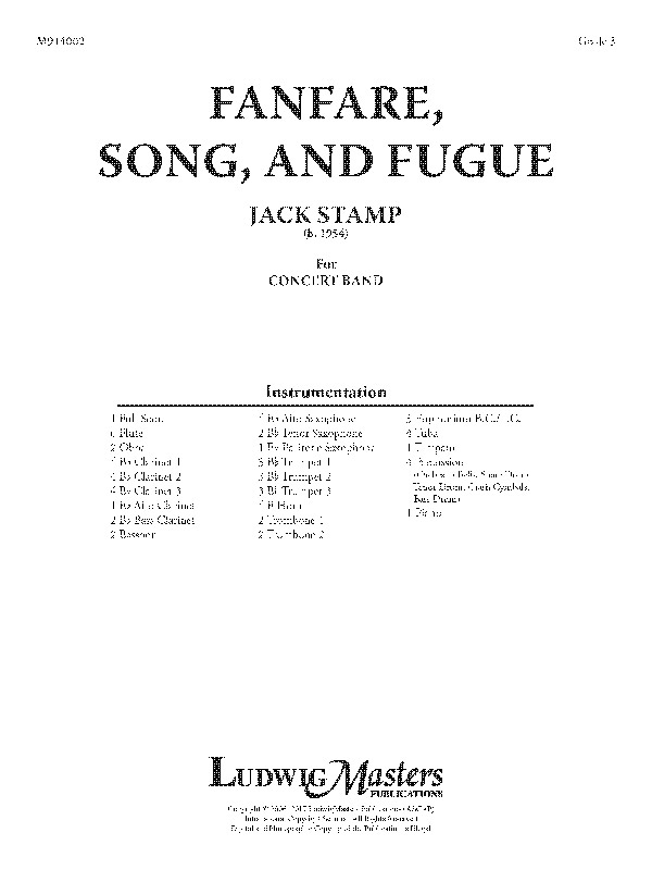 Fanfare, Song and Fugue (c/b sc)