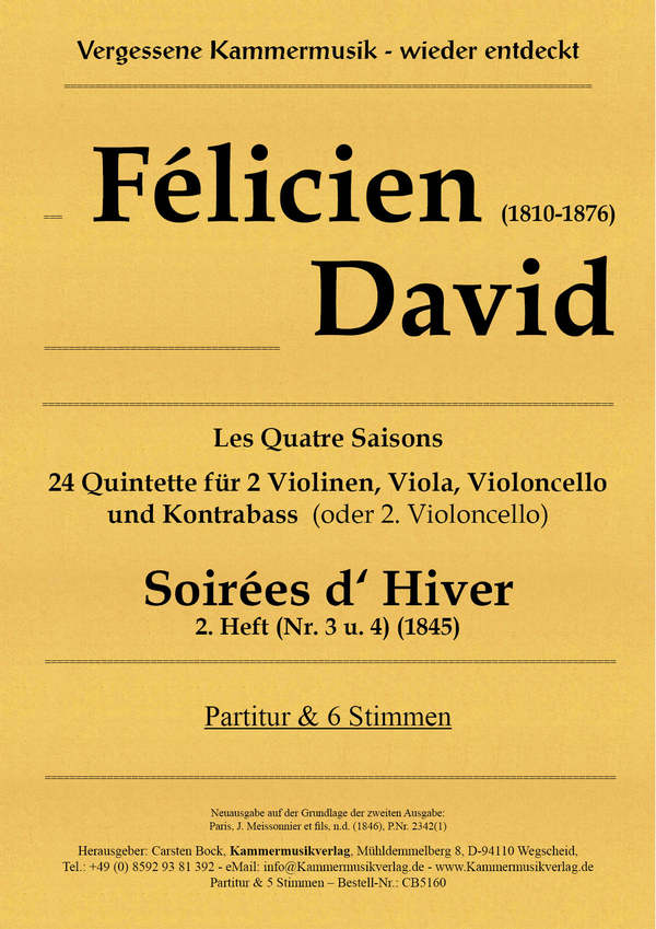 Soirées d' Hiver Band 2 (Nr.3 und 4)
