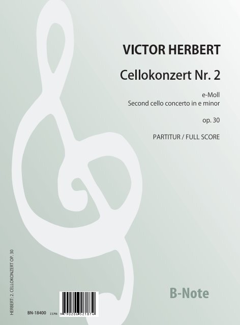 Konzert für Violoncello und Orchester Nr. 2 op.30 (Partitur)