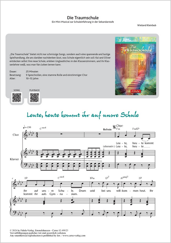 Leute, heute kommt ihr auf unsre Schule