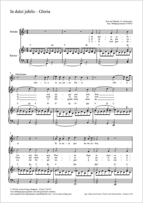 In dulci jubilo - Gloria
