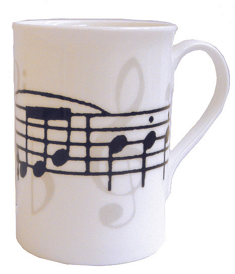 Tasse 'Grey Music Notes'