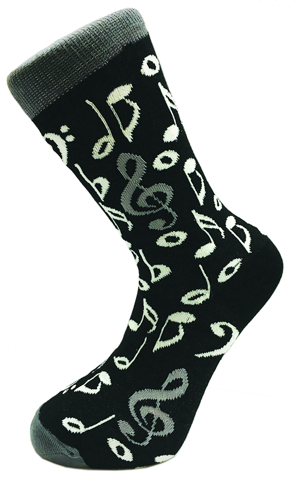 Socks 'Music Notation' grey/white 