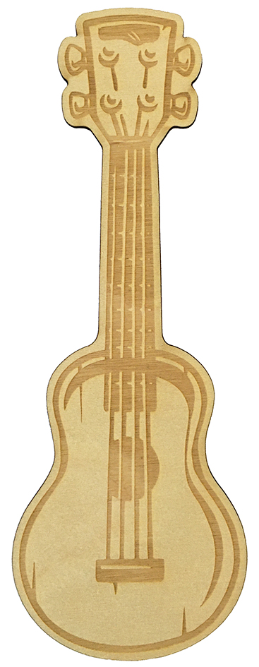 Lesezeichen 'Ukulele' Wooden Bookmark