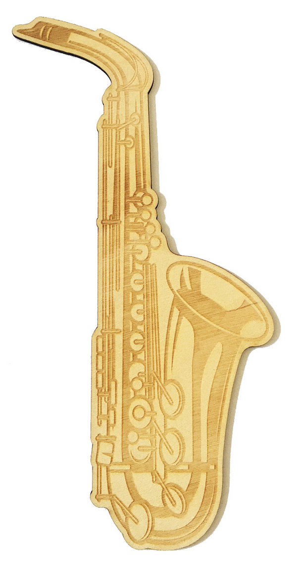 Lesezeichen 'Saxophone' Wooden Bookmark